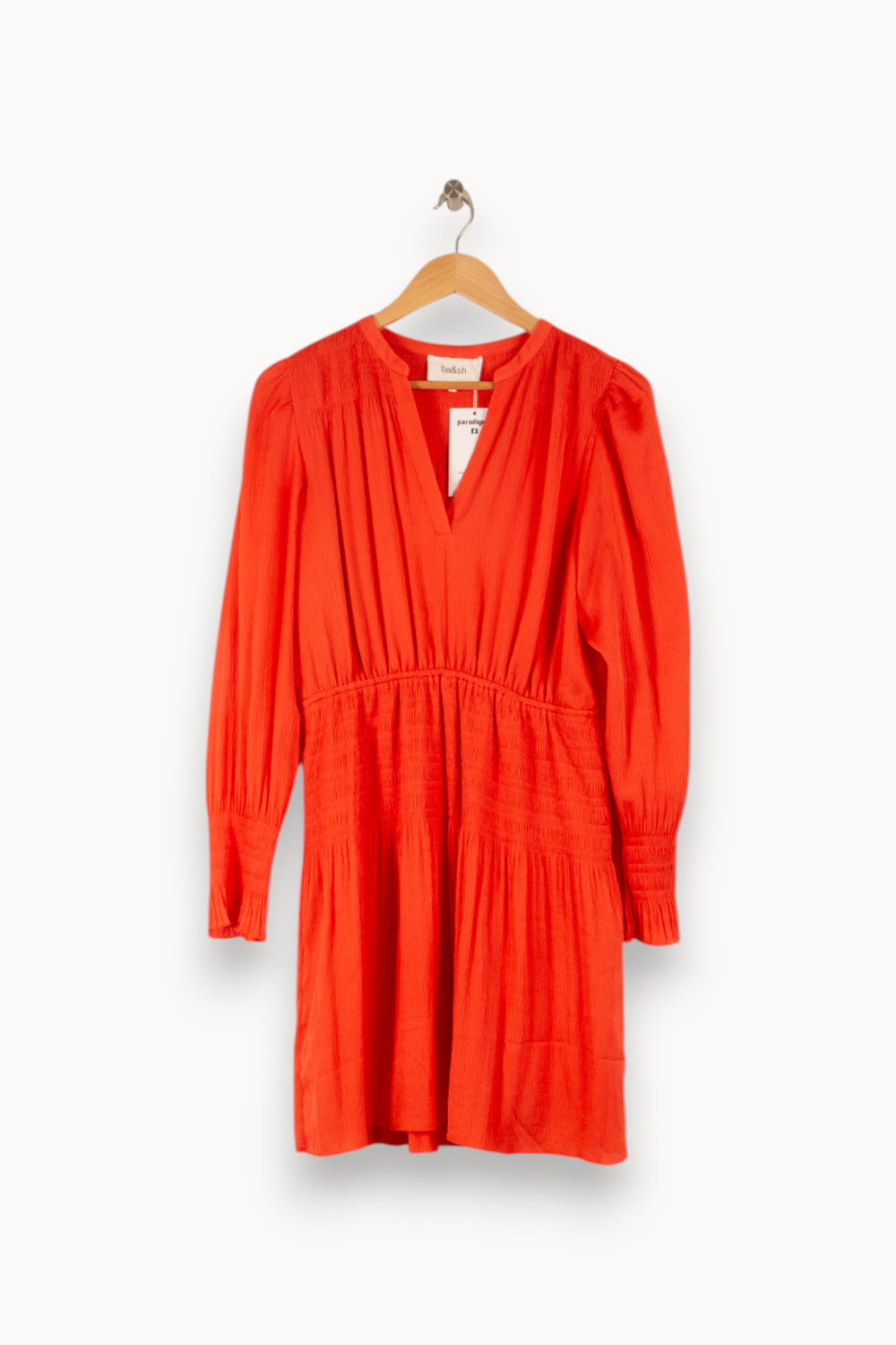 Robe Courte Rouge - Taille L/40 de la marque ba&sh | PARAD49803 - Vendu par Paradigme - Image 2