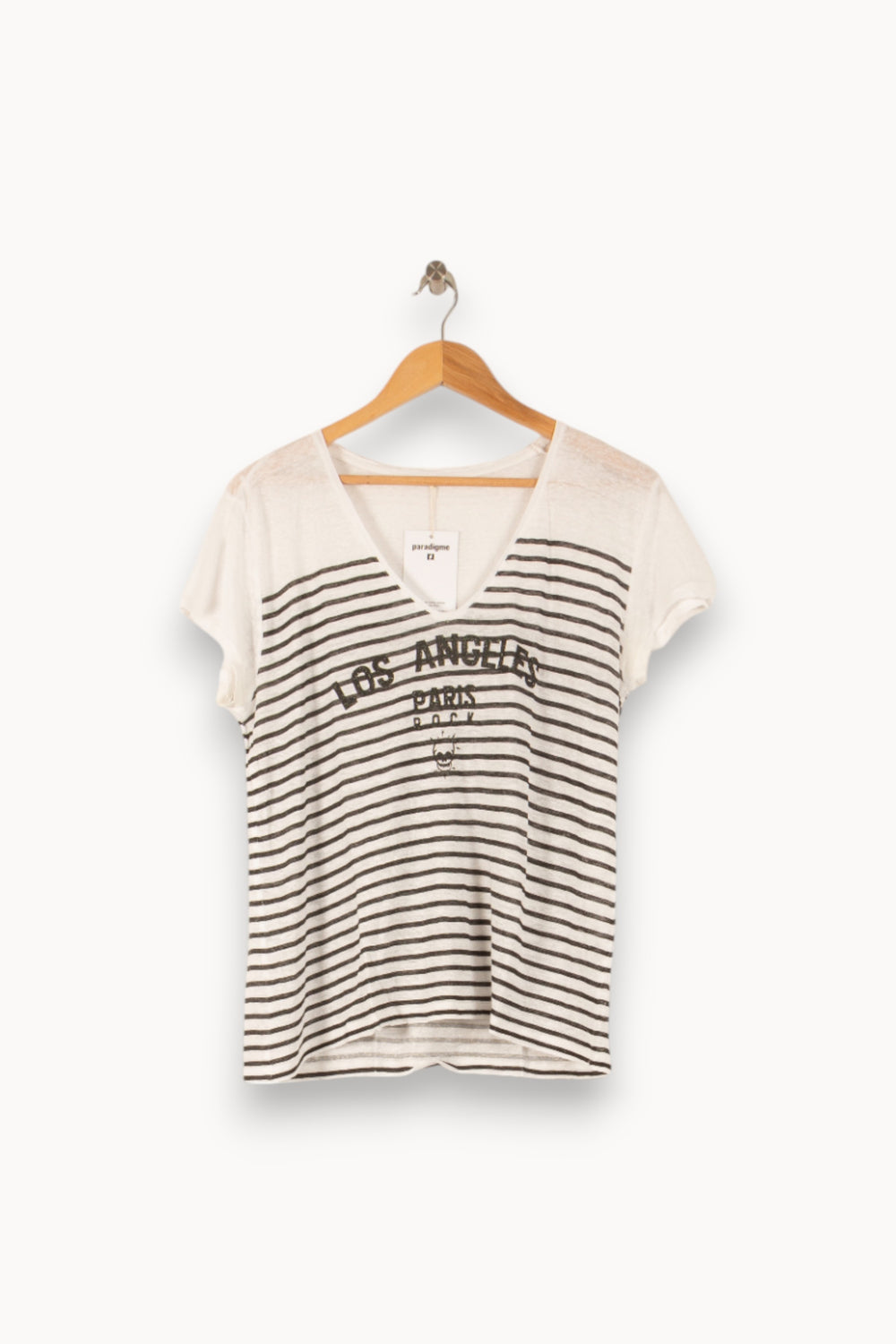 Tee-shirt Rayé Blanc et Noir - Taille L/40 de la marque IKKS | PARAD49807 - Vendu par Paradigme - Image 2