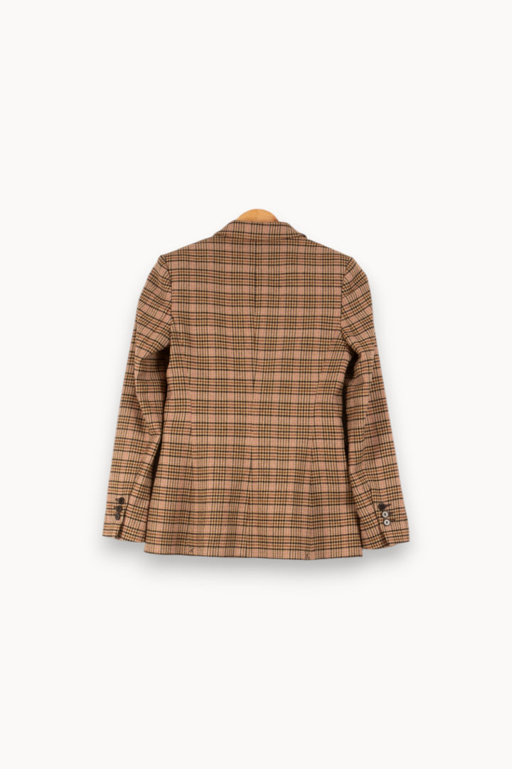 Veste à Carreaux Beige et Noir - Taille S/36 de la marque Maje | PARAD49808 - Vendu par Paradigme - Image 4