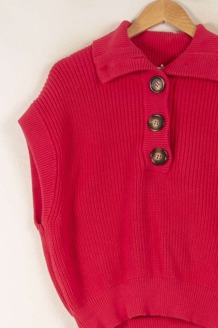 Pull Sans Manches Rose - Taille XS/34 de la marque Bérénice | PARAD49811 - Vendu par Paradigme - Image 3