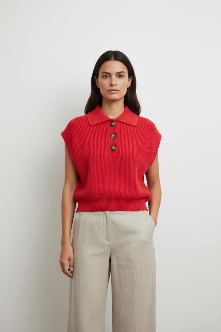 Pull Sans Manches Rose - Taille XS/34