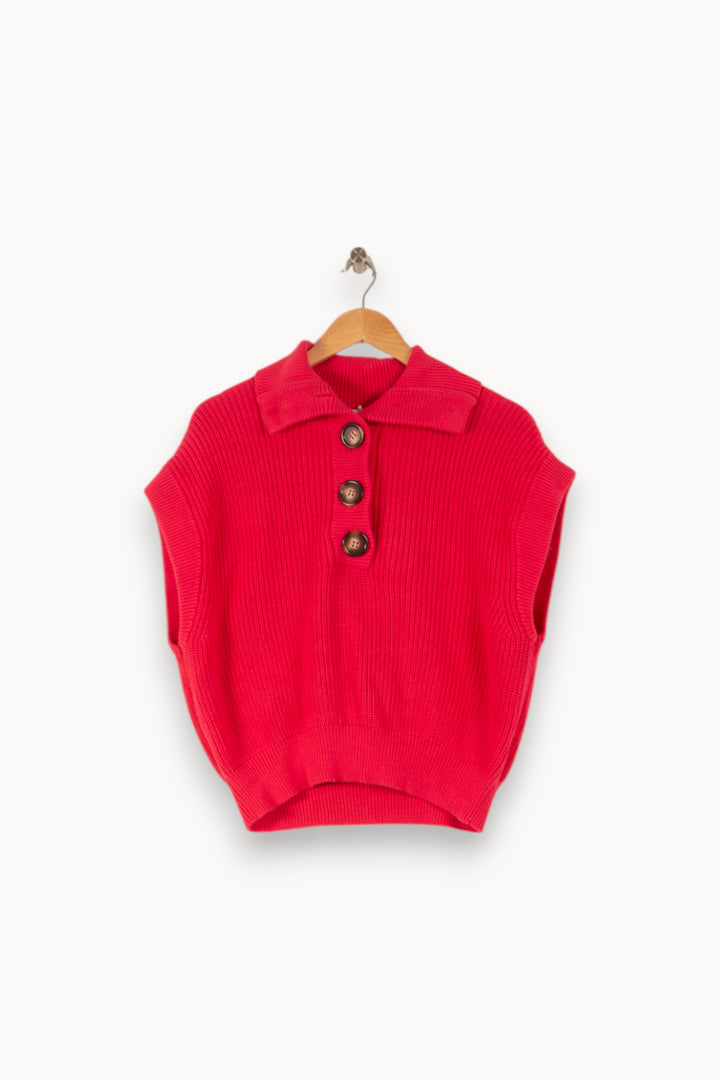 Pull Sans Manches Rose - Taille XS/34 de la marque Bérénice | PARAD49811 - Vendu par Paradigme - Image 2