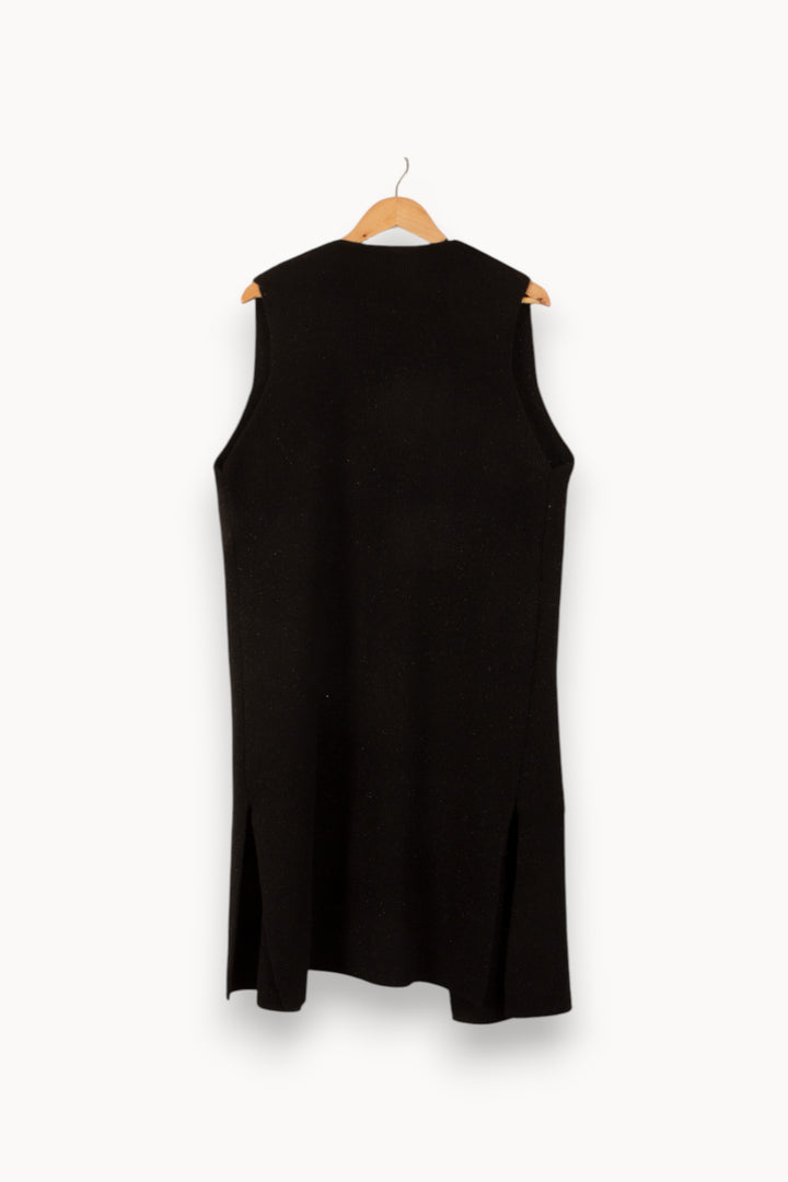 Gilet Long Noir - Taille M/38 de la marque La Fée Maraboutée | PARAD49825 - Vendu par Paradigme - Image 4