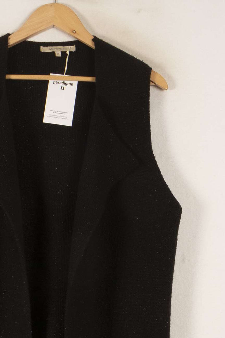 Gilet Long Noir - Taille M/38 de la marque La Fée Maraboutée | PARAD49825 - Vendu par Paradigme - Image 3