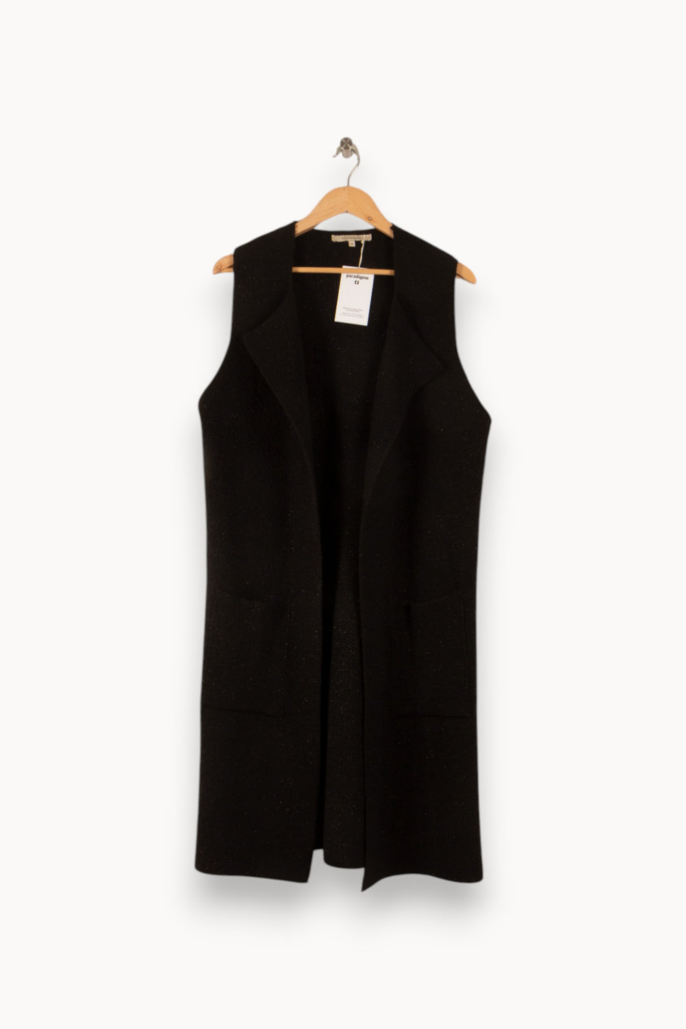 Gilet Long Noir - Taille M/38 de la marque La Fée Maraboutée | PARAD49825 - Vendu par Paradigme - Image 2