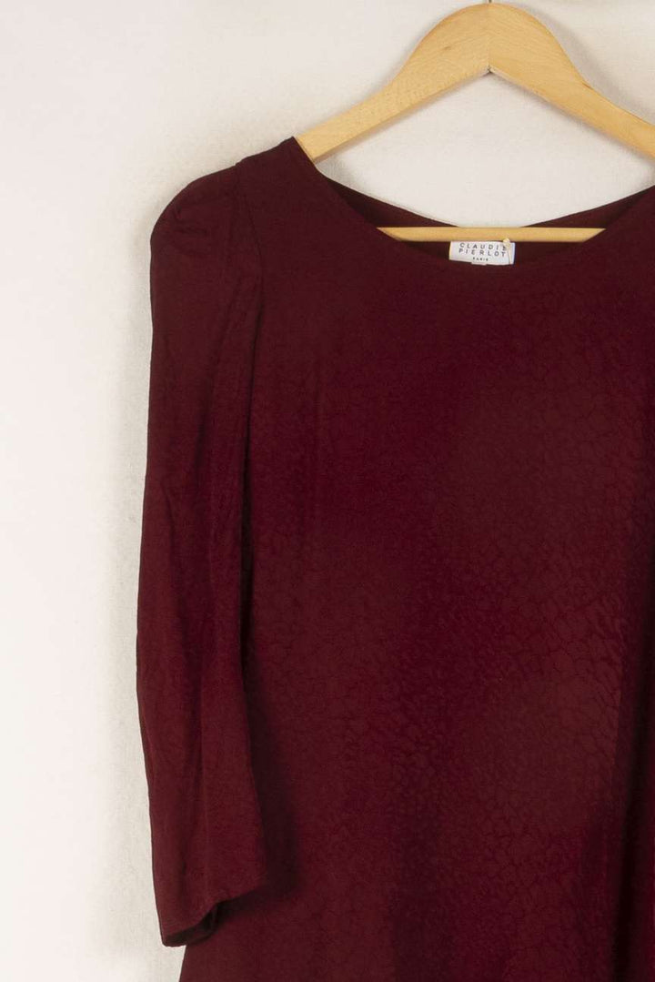 Blouse Bordeaux - Taille S/36 de la marque Claudie Pierlot | PARAD49836 - Vendu par Paradigme - Image 3