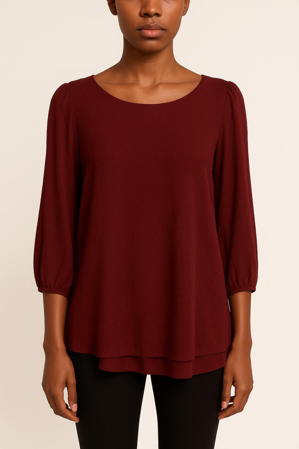 Blouse Bordeaux - Taille S/36 de la marque Claudie Pierlot | PARAD49836 - Vendu par Paradigme - Image 1