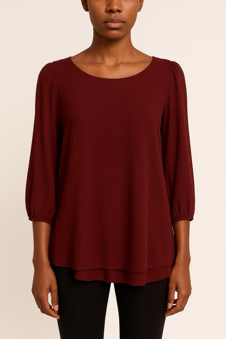 Blouse Bordeaux - Taille S/36 de la marque Claudie Pierlot | PARAD49836 - Vendu par Paradigme - Image 1