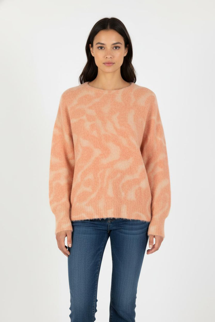 Pull Rose et Beige - Taille S/36