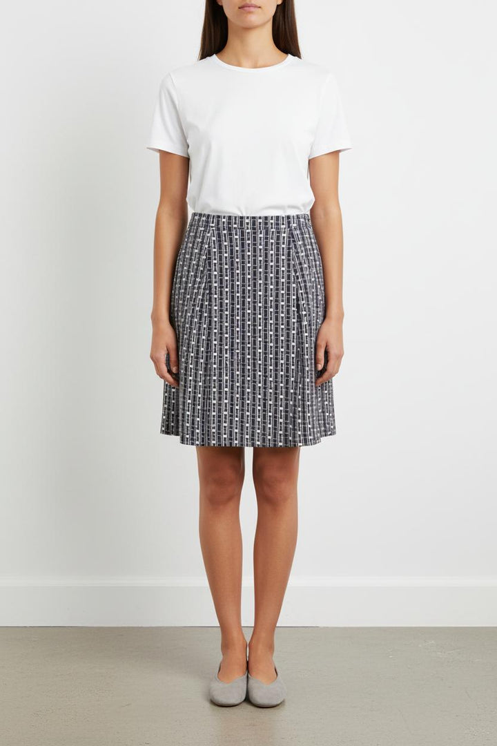Jupe Droite Bleu et Blanc - Taille XS/34