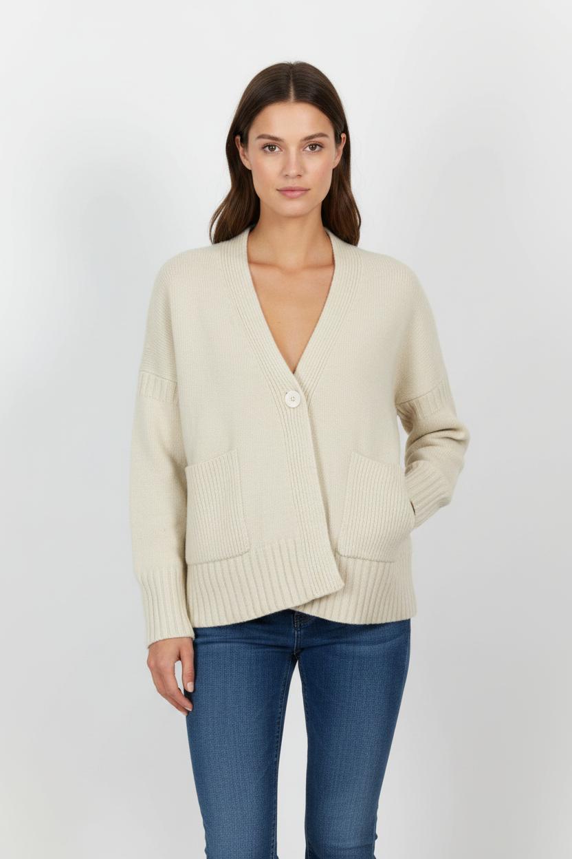 Cardigan Beige - Taille L/40 de la marque Notshy Cashmere | PARAD49852 - Vendu par Paradigme - Image 1