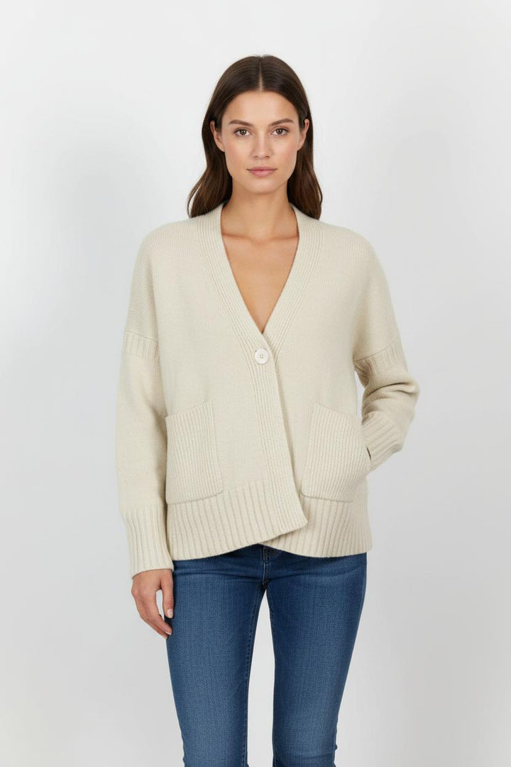 Cardigan Beige - Taille L/40 de la marque Notshy Cashmere | PARAD49852 - Vendu par Paradigme - Image 1