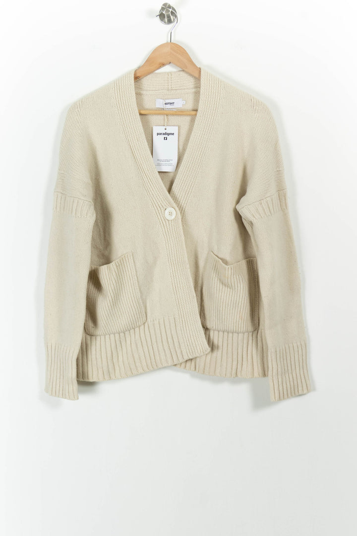 Cardigan Beige - Taille L/40 de la marque Notshy Cashmere | PARAD49852 - Vendu par Paradigme - Image 2