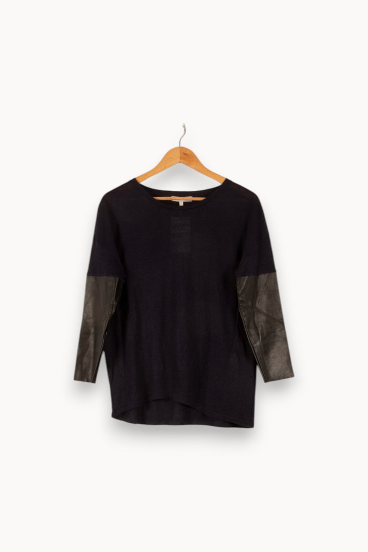 Pull Bleu et Noir - Taille M/38 de la marque Sandro | PARAD49856 - Vendu par Paradigme - Image 2