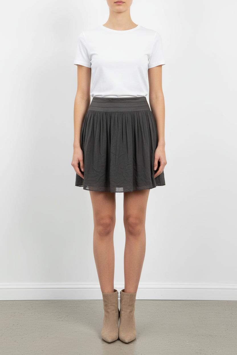 Jupe Plissée Grise - Taille L/40 de la marque Zadig&Voltaire | PARAD49859 - Vendu par Paradigme - Image 1