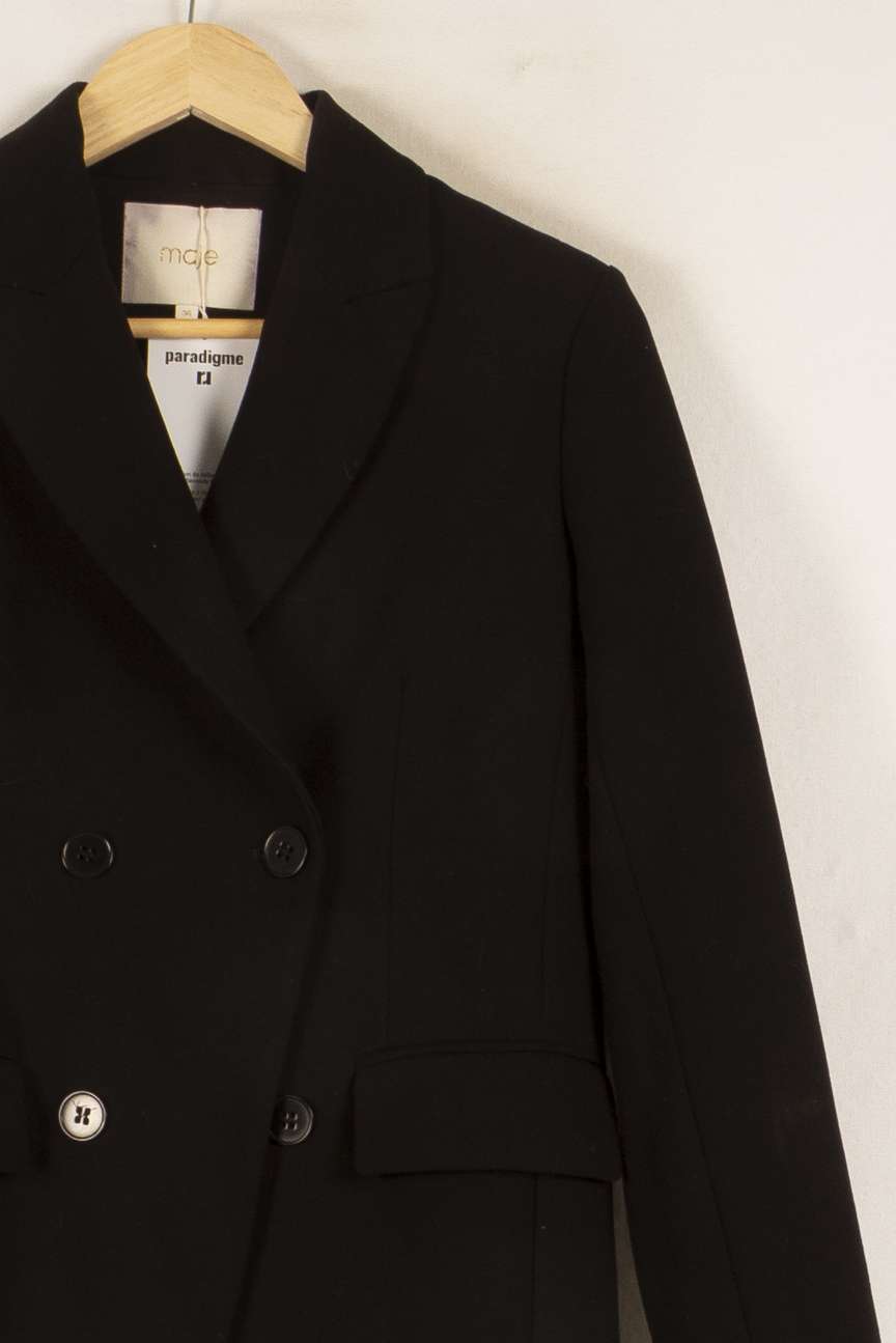 Blazer Noir - Taille S/36 de la marque Maje | PARAD49866 - Vendu par Paradigme - Image 3