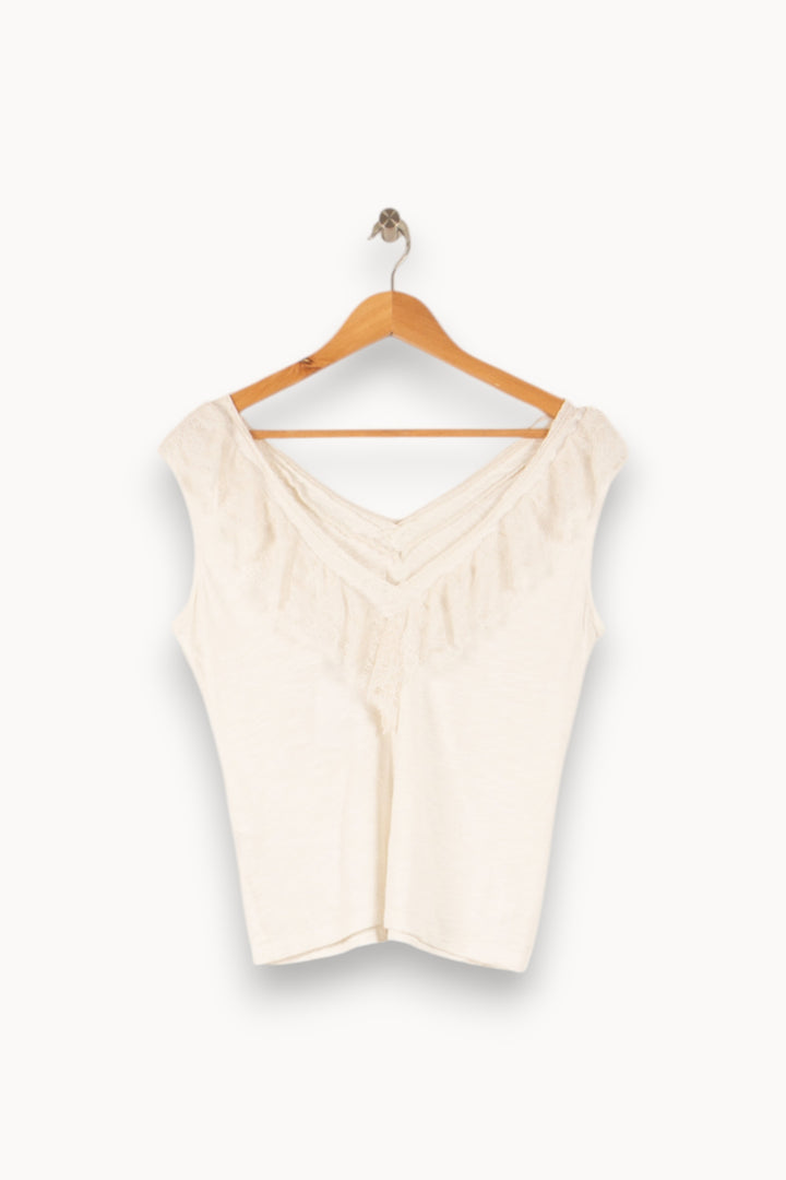 Top Blanc - Taille M/38 de la marque Claudie Pierlot | PARAD49867 - Vendu par Paradigme - Image 4