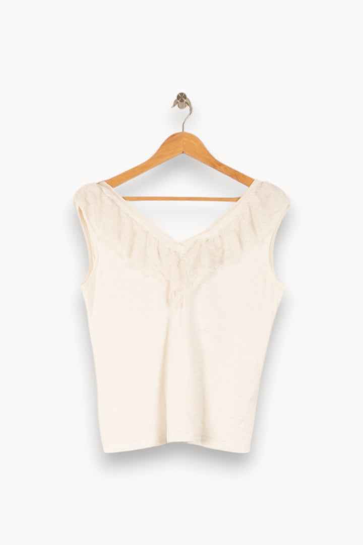 Top Blanc - Taille M/38 de la marque Claudie Pierlot | PARAD49867 - Vendu par Paradigme - Image 2