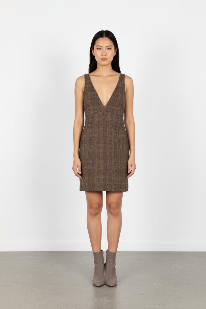 Robe Sans Manches Marron - Taille S/36