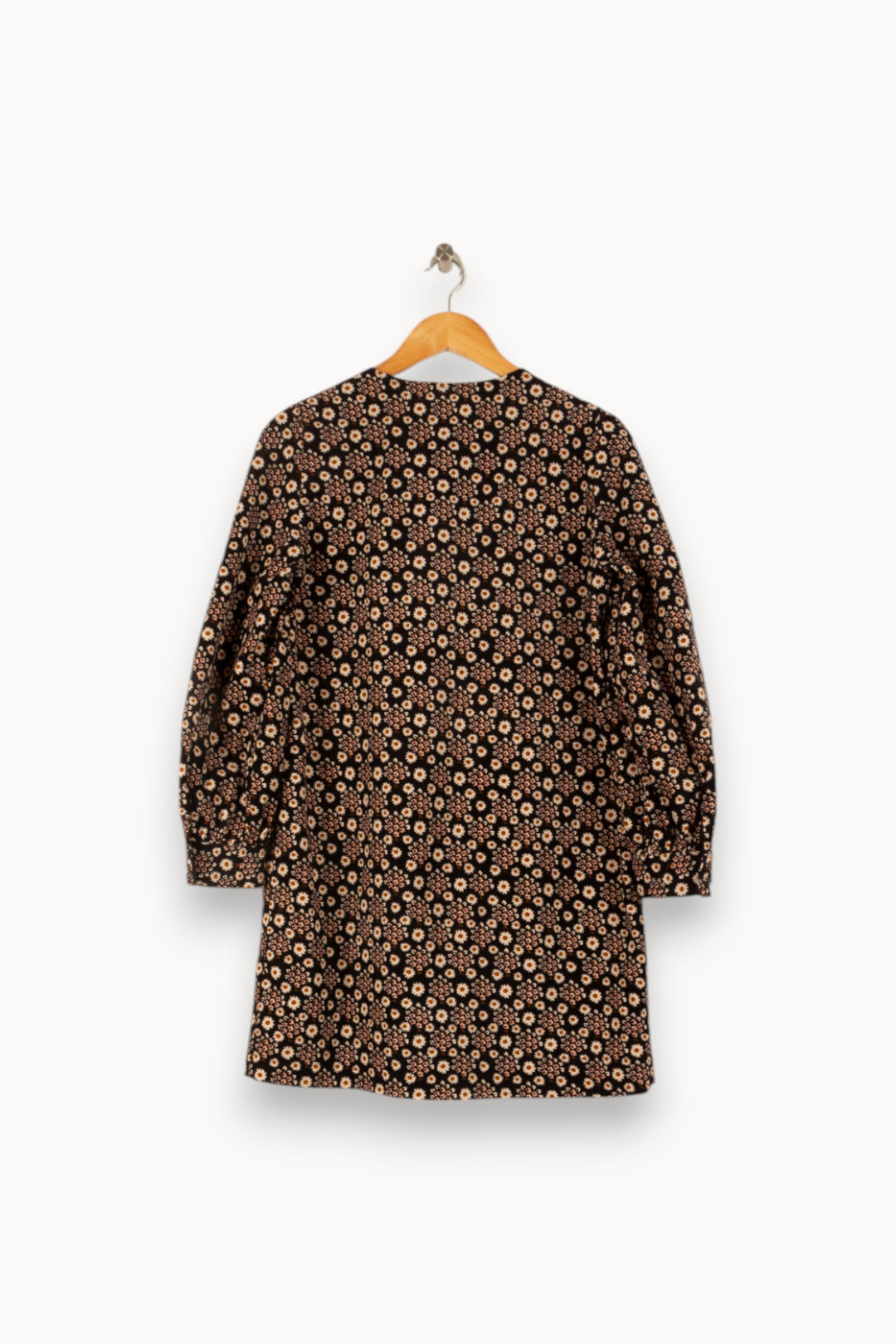 Robe Fleurie Noire et Beige - Taille XS/34 de la marque Des petits hauts | PARAD49879 - Vendu par Paradigme - Image 4