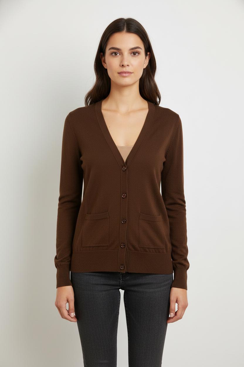 Cardigan Marron - Taille XS/34