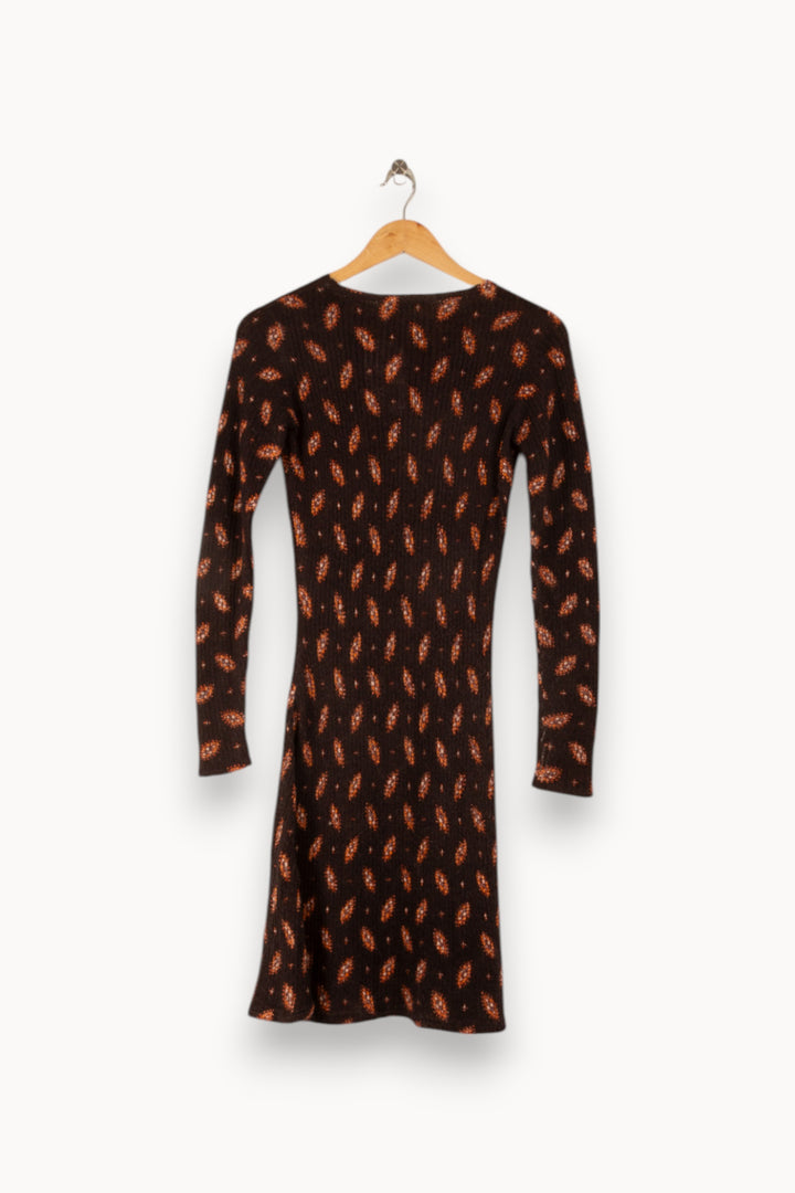 Robe Midi Marron et Orange - Taille S/36 de la marque Bimba y Lola | PARAD49884 - Vendu par Paradigme - Image 4