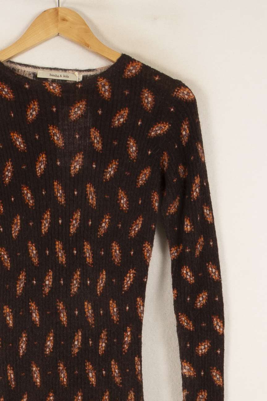 Robe Midi Marron et Orange - Taille S/36 de la marque Bimba y Lola | PARAD49884 - Vendu par Paradigme - Image 3