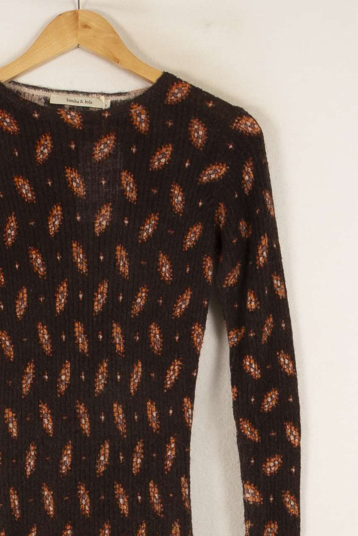 Robe Midi Marron et Orange - Taille S/36 de la marque Bimba y Lola | PARAD49884 - Vendu par Paradigme - Image 3