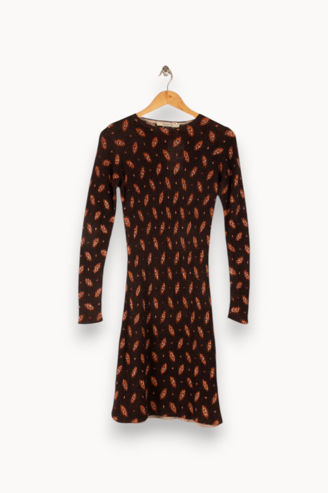 Robe Midi Marron et Orange - Taille S/36 de la marque Bimba y Lola | PARAD49884 - Vendu par Paradigme - Image 2