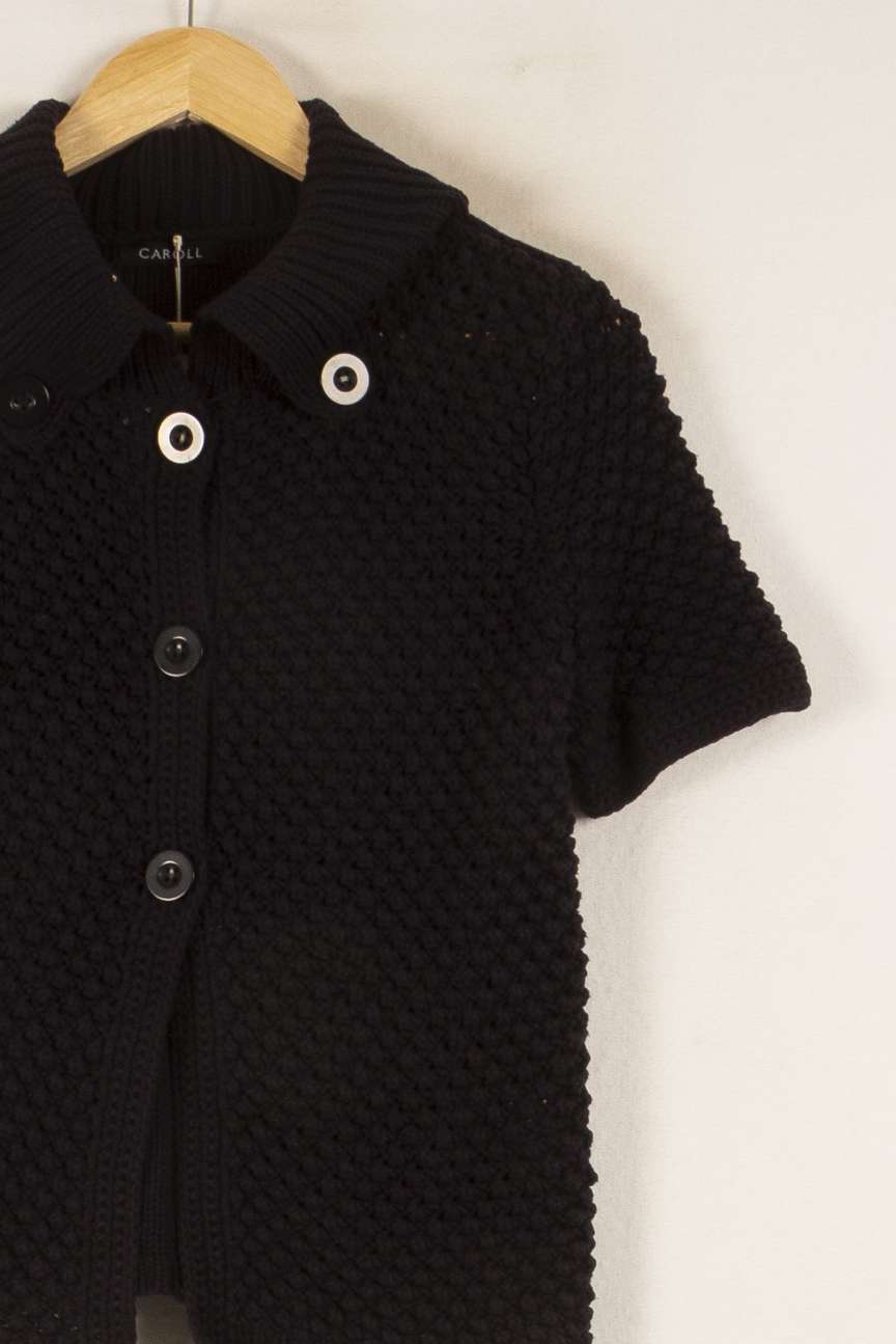 Cardigan Noir - Taille S/36 de la marque Caroll | PARAD49893 - Vendu par Paradigme - Image 3
