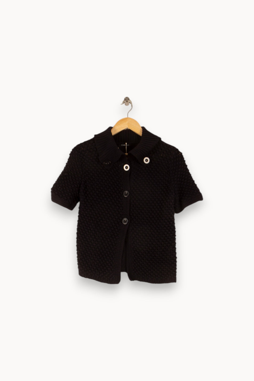 Cardigan Noir - Taille S/36 de la marque Caroll | PARAD49893 - Vendu par Paradigme - Image 2