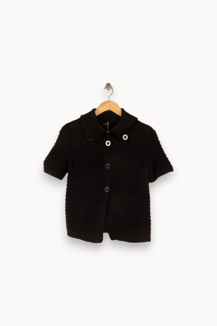 Cardigan Noir - Taille S/36 de la marque Caroll | PARAD49893 - Vendu par Paradigme - Image 2