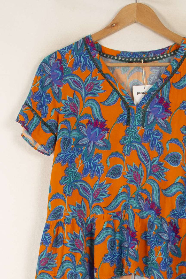 Blouse Orange et Bleue - Taille XS/34 de la marque One Step | PARAD49905 - Vendu par Paradigme - Image 3