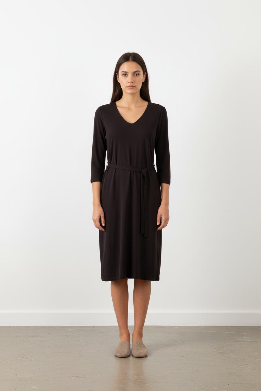 Robe Ceinturée Noire - Taille L/40