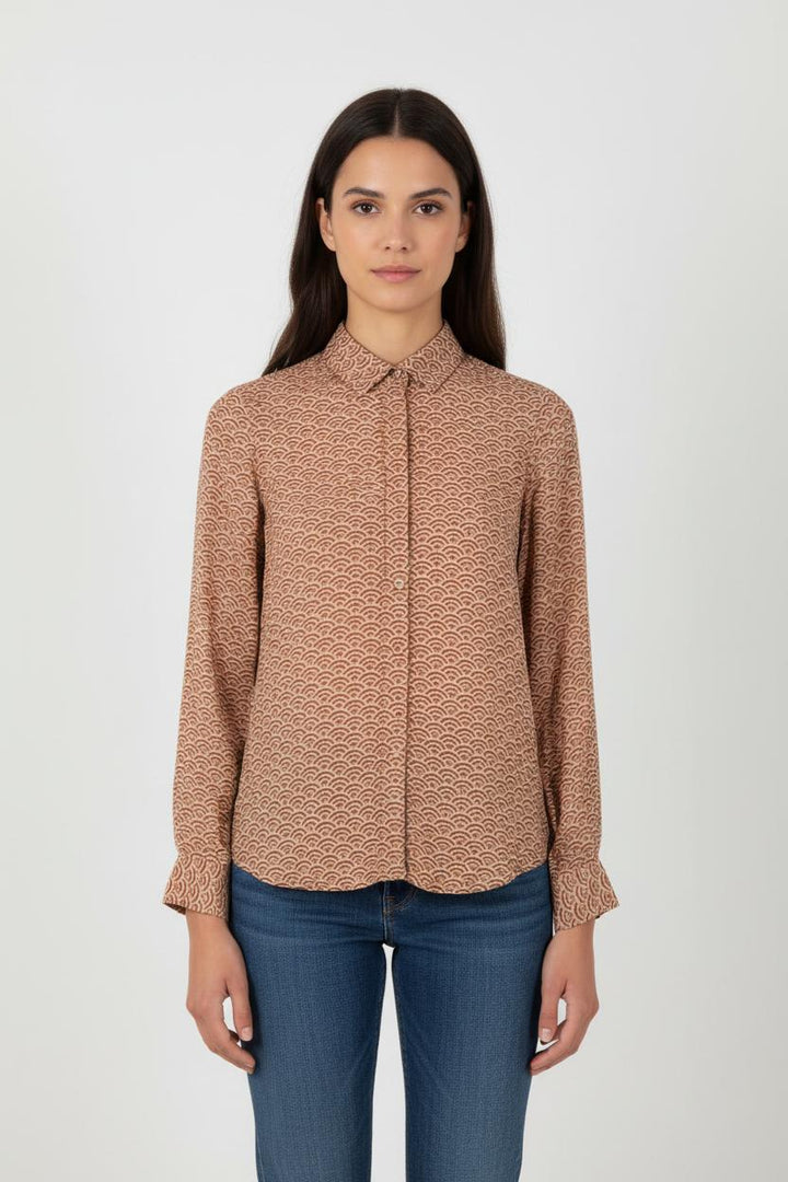 Chemise Beige et Blanche - Taille S/36