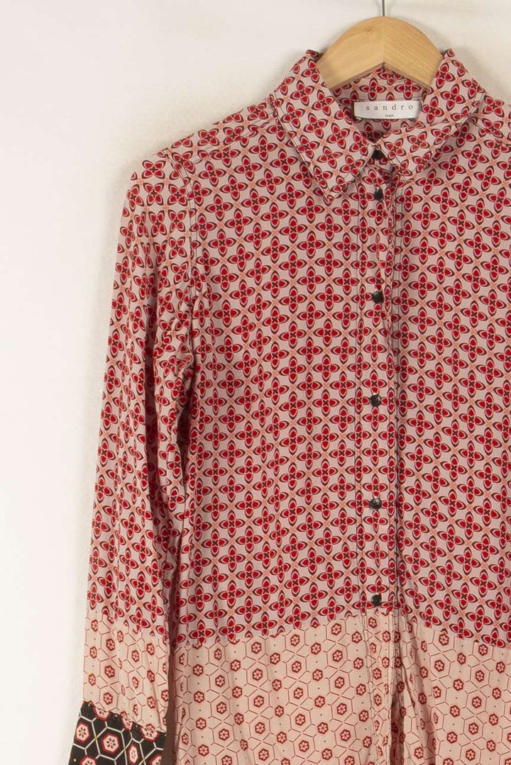 Chemise Rose et Noire - Taille S/36 de la marque Sandro | PARAD49913 - Vendu par Paradigme - Image 3