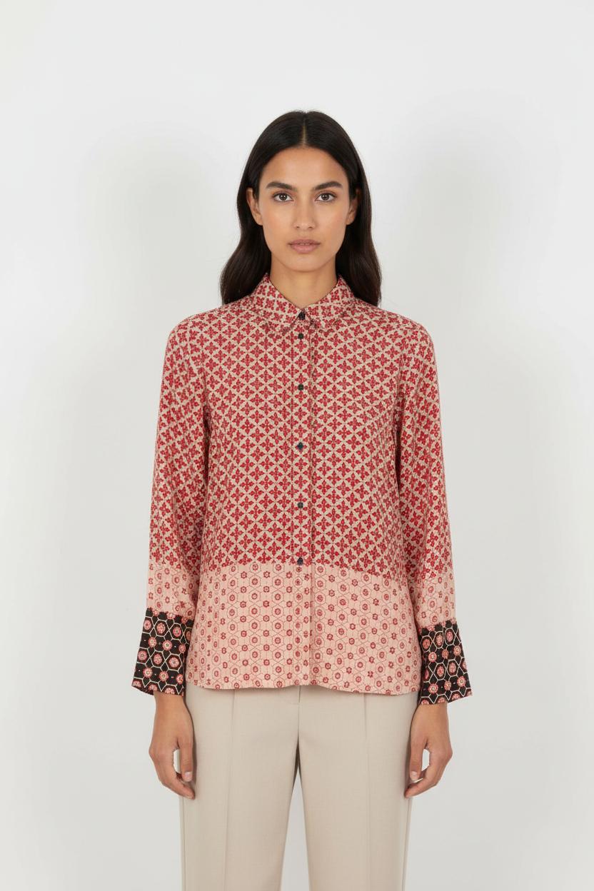 Chemise Rose et Noire - Taille S/36