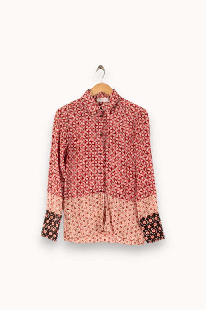 Chemise Rose et Noire - Taille S/36 de la marque Sandro | PARAD49913 - Vendu par Paradigme - Image 2