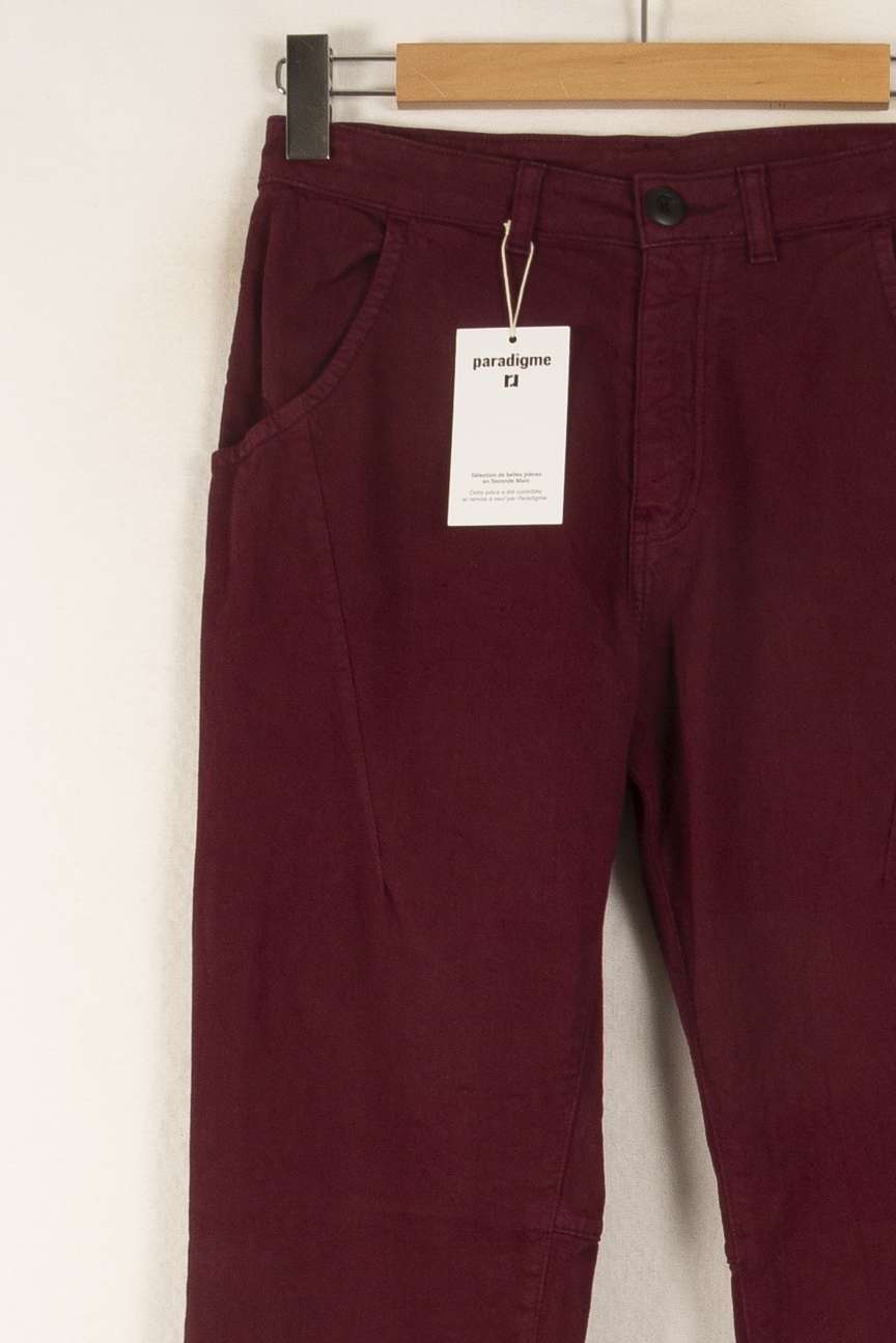 Pantalon Bordeaux - Taille S/36 de la marque Léon & Harper | PARAD49920 - Vendu par Paradigme - Image 3