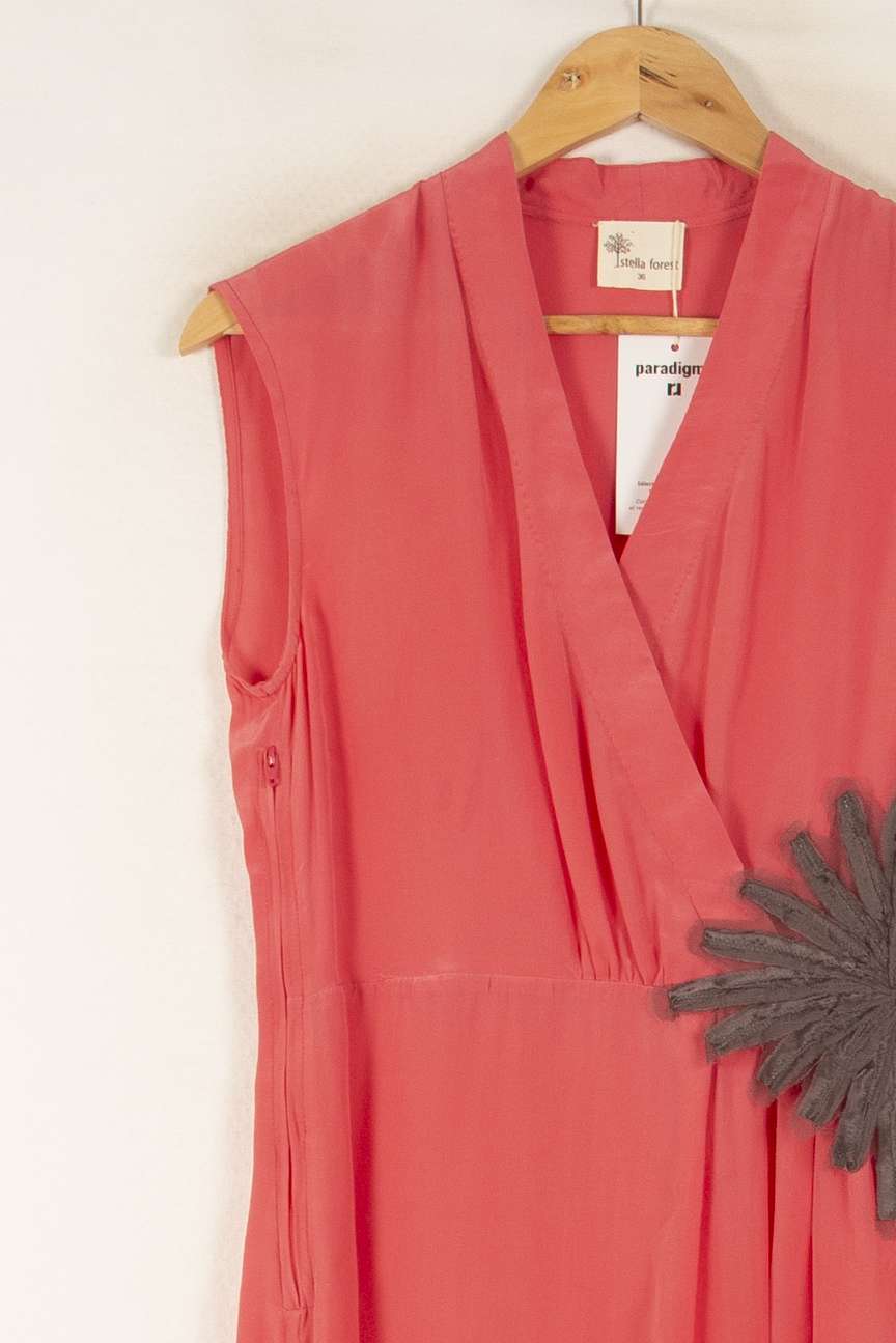 Robe Midi Rose et Gris - Taille S/36 de la marque Stella Forest | PARAD49921 - Vendu par Paradigme - Image 3