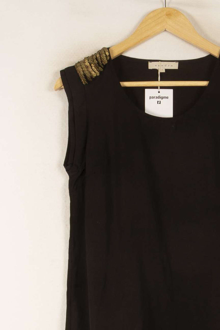 Robe Sans Manches Noire - Taille S/36 de la marque Sandro | PARAD49951 - Vendu par Paradigme - Image 3