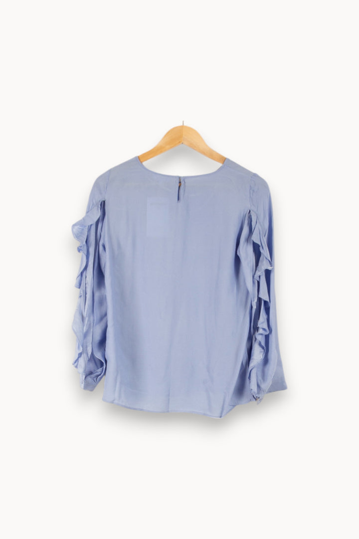 Blouse Bleue - Taille S/36 de la marque Claudie Pierlot | PARAD49968 - Vendu par Paradigme - Image 4