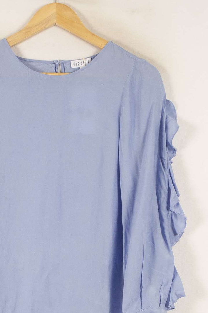 Blouse Bleue - Taille S/36 de la marque Claudie Pierlot | PARAD49968 - Vendu par Paradigme - Image 3