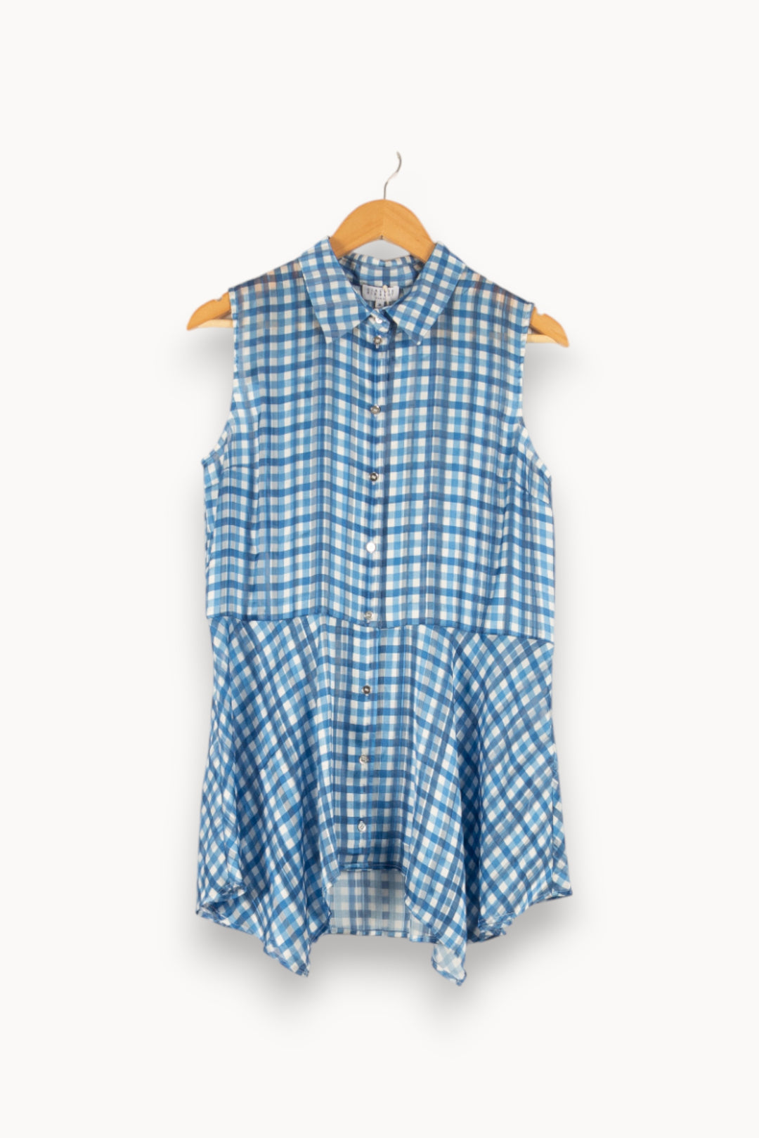 Robe Chemisier Bleue et Blanche - Taille M/38 de la marque Claudie Pierlot | PARAD49969 - Vendu par Paradigme - Image 2