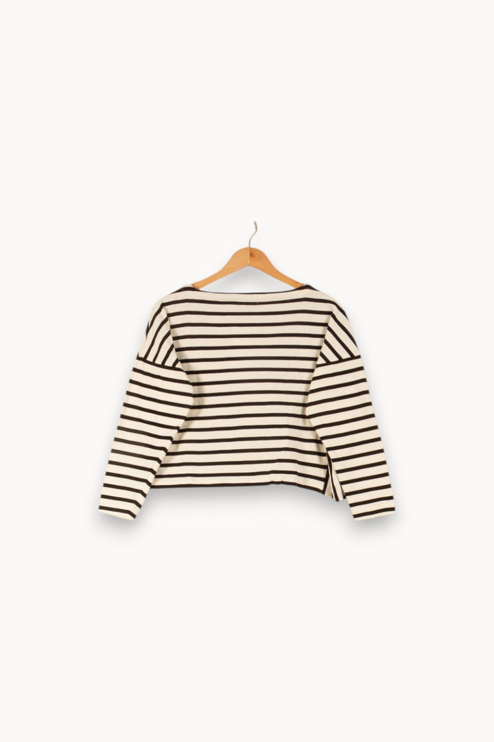 Marinière Blanche et Noire - Taille XS/34 de la marque Galeries Lafayette | PARAD49972 - Vendu par Paradigme - Image 4