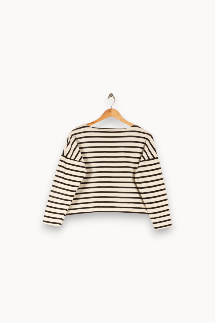 Marinière Blanche et Noire - Taille XS/34 de la marque Galeries Lafayette | PARAD49972 - Vendu par Paradigme - Image 2