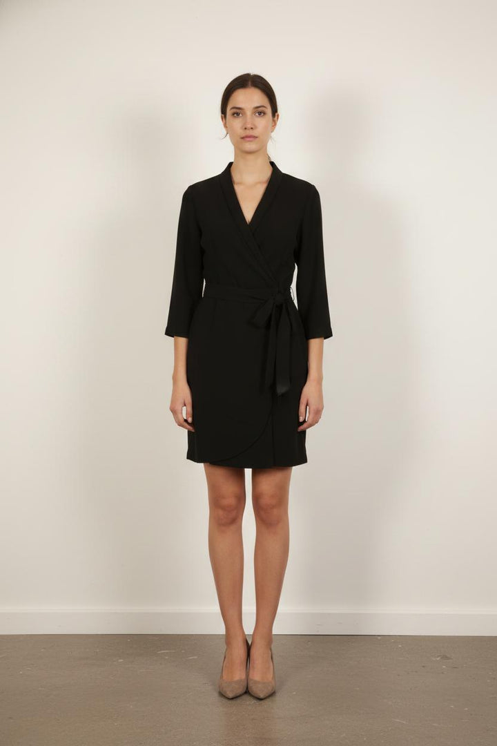 Robe Portefeuille Noire - Taille XS/34
