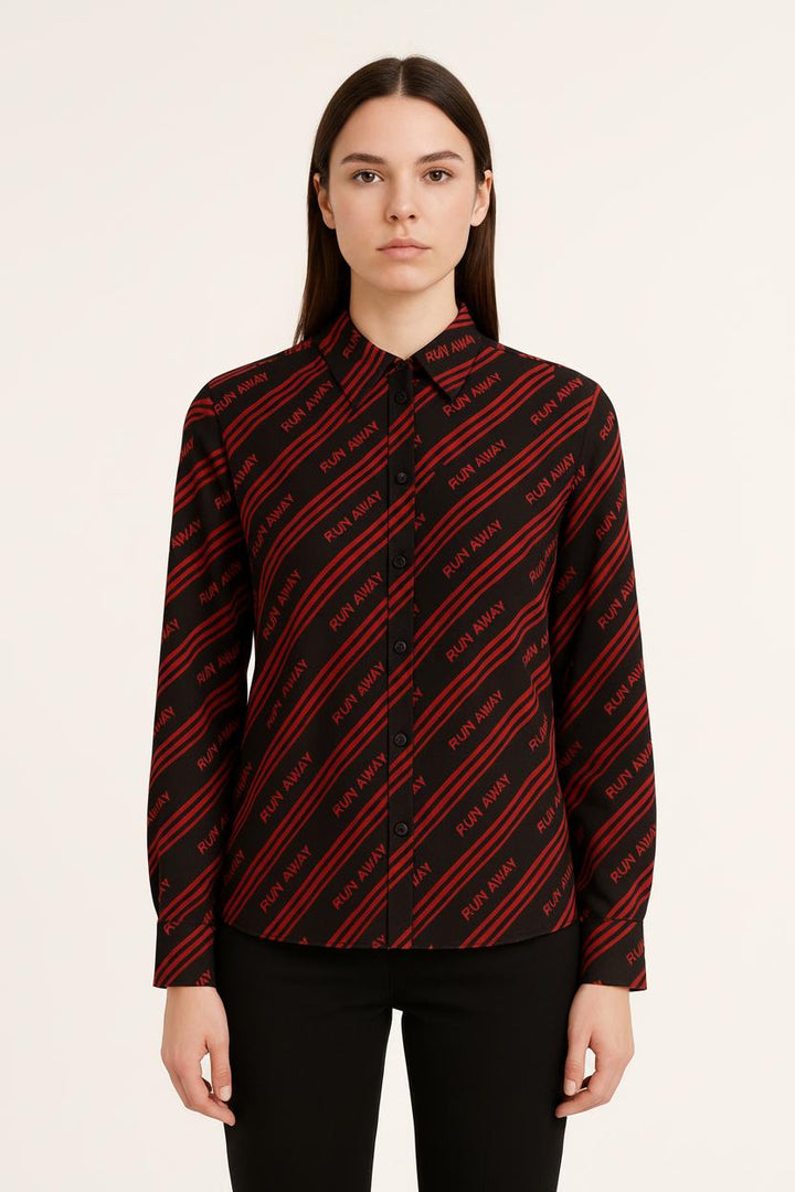 Chemise Noire et Rouge - Taille S/36