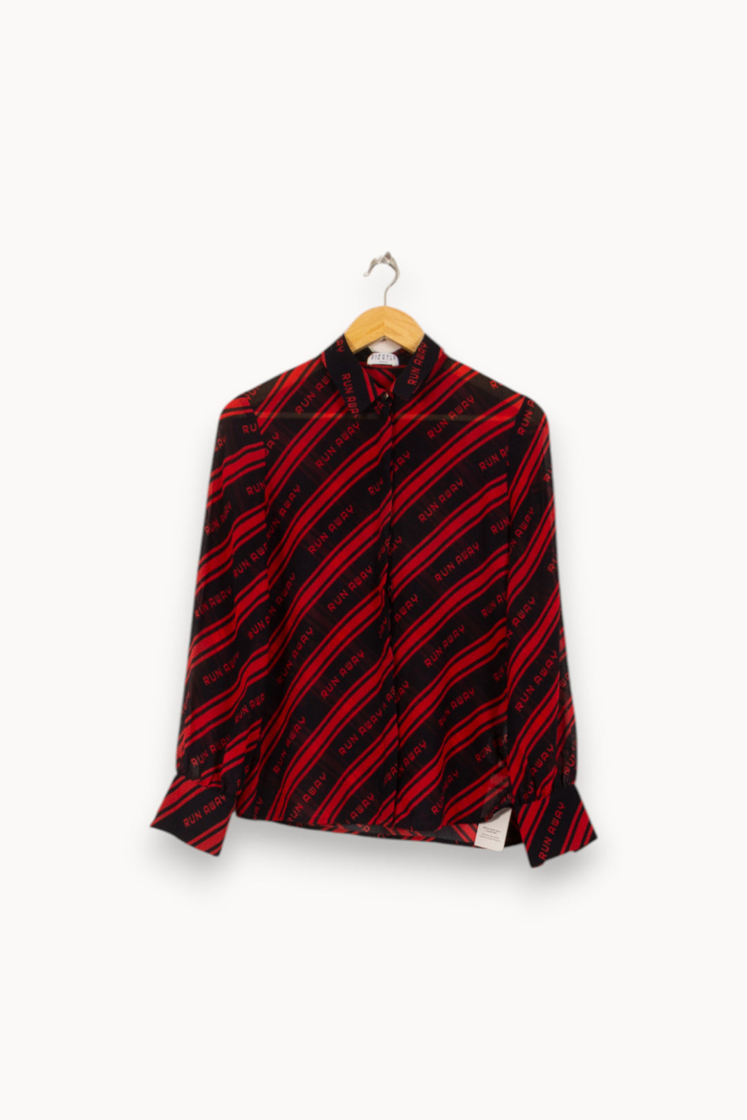 Chemise Noire et Rouge - Taille S/36 de la marque Claudie Pierlot | PARAD49992 - Vendu par Paradigme - Image 2