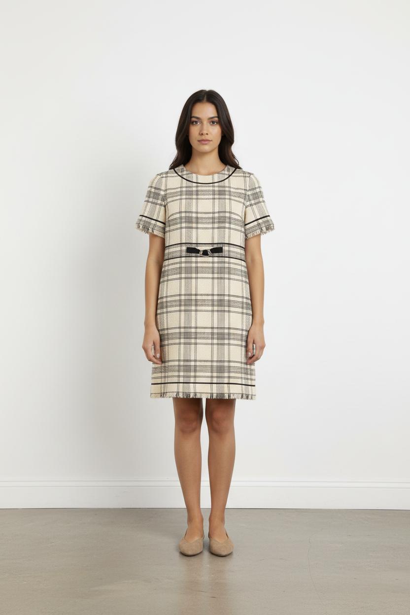 Robe Courte Beige et Noire - Taille S/36